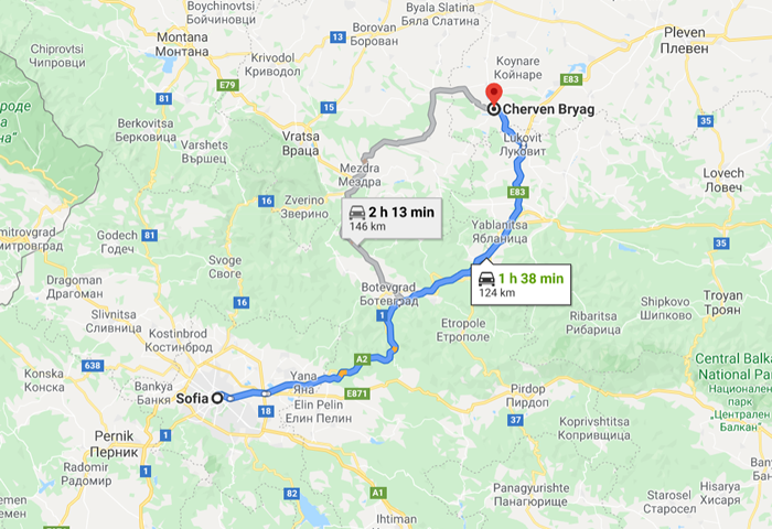 transfer from sofia to cherven bryag