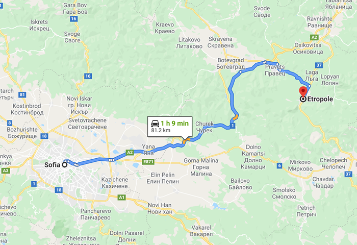 transfer from sofia to etropole