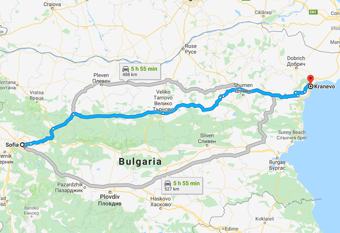 transfer from sofia to kranevo