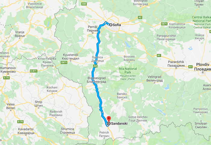 transfer from sofia to sandanski