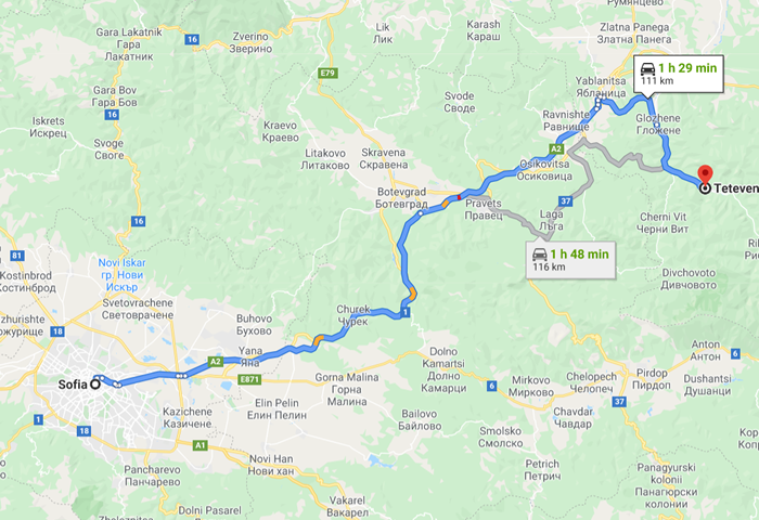 transfer from sofia to teteven