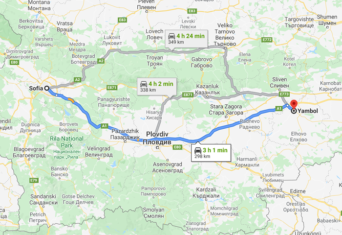 transfer from sofia to yambol